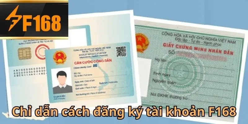 Nhập thông tin cá nhân cần thiết theo CCCD để đăng ký tài khoản F168